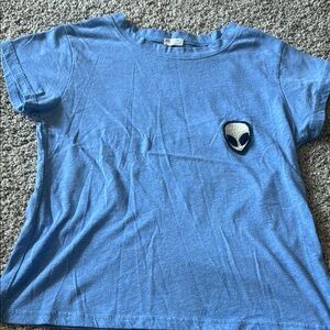 Blue T-Shirt with Alien Patch
